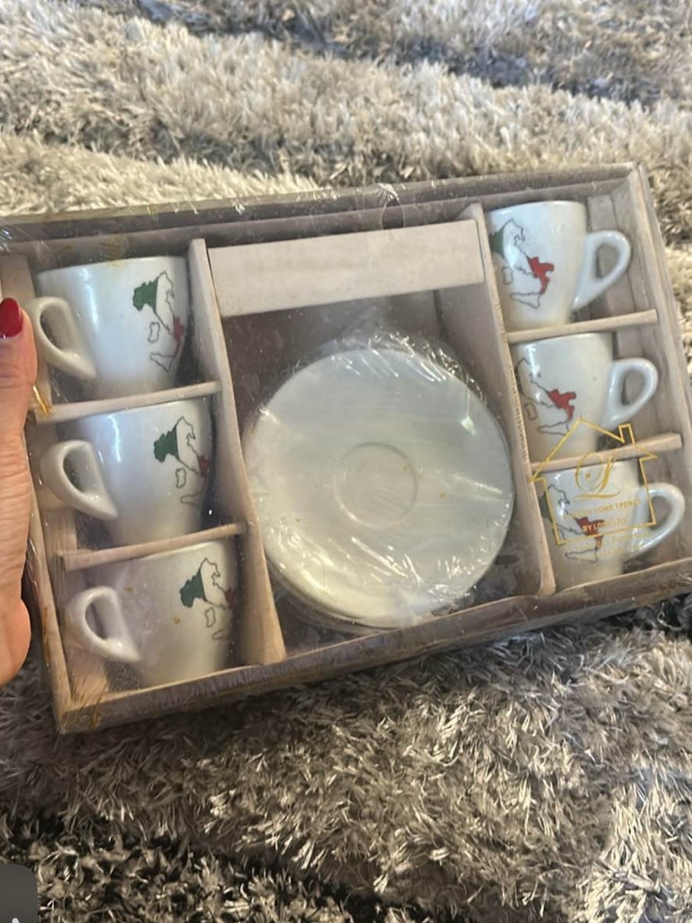 Lorenzo Handmade Porcelain Espresso Cup and Saucer Set